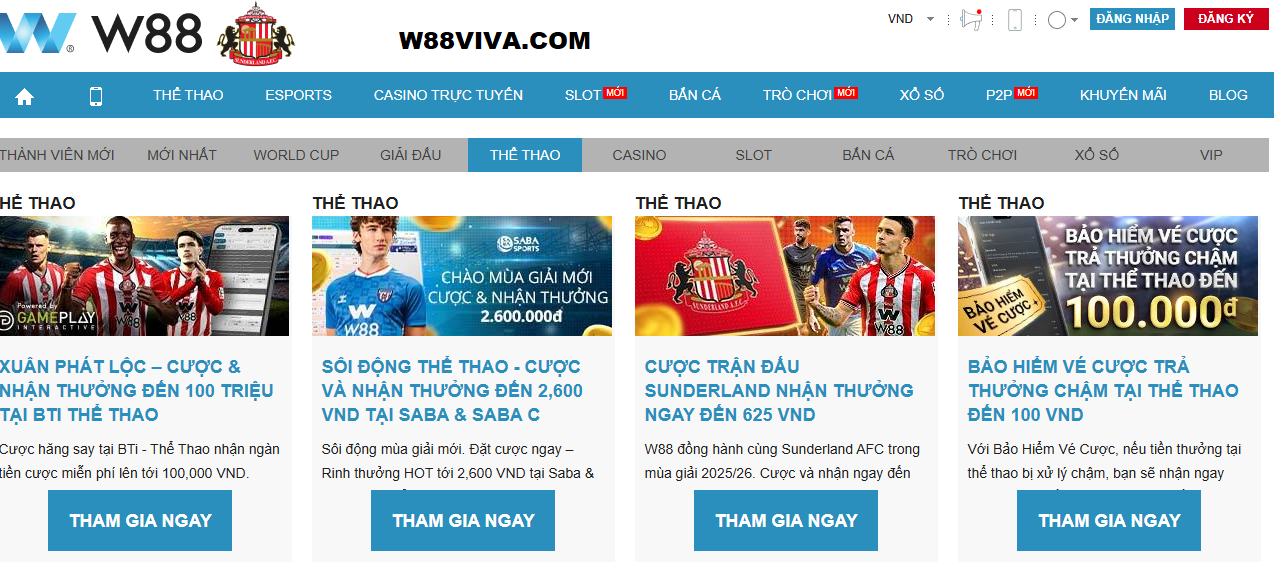 Chính sách ưu đãi có tại W88